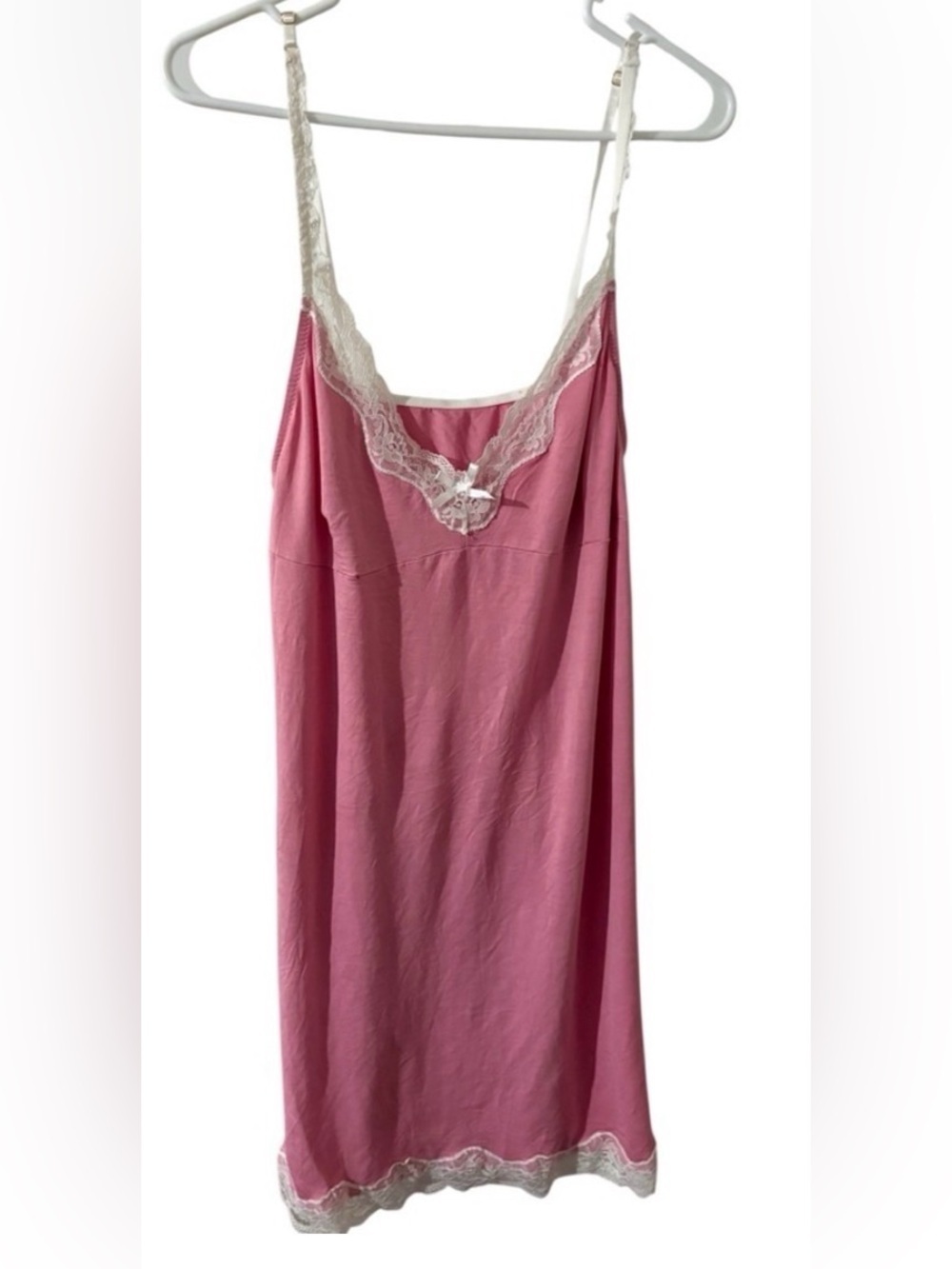 Adorable Pink Lace Trim Nightgown XL like new!